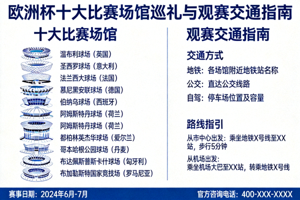 欧洲杯十大比赛场馆巡礼与观赛交通指南